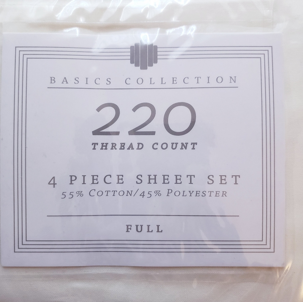 New Cream Color FULL Sized 4 Piece Bed Sheet Set